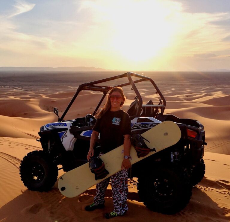 ATV WITH SANDBOARD IN MERZOUGA